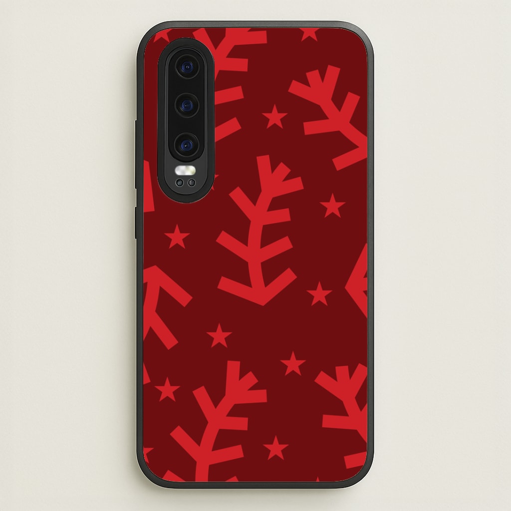 Abstract Ferns And Snowflakes Pattern Huawei P30 Case