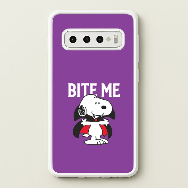 Bite Me Cartoon Beagle Galaxy S10 Case