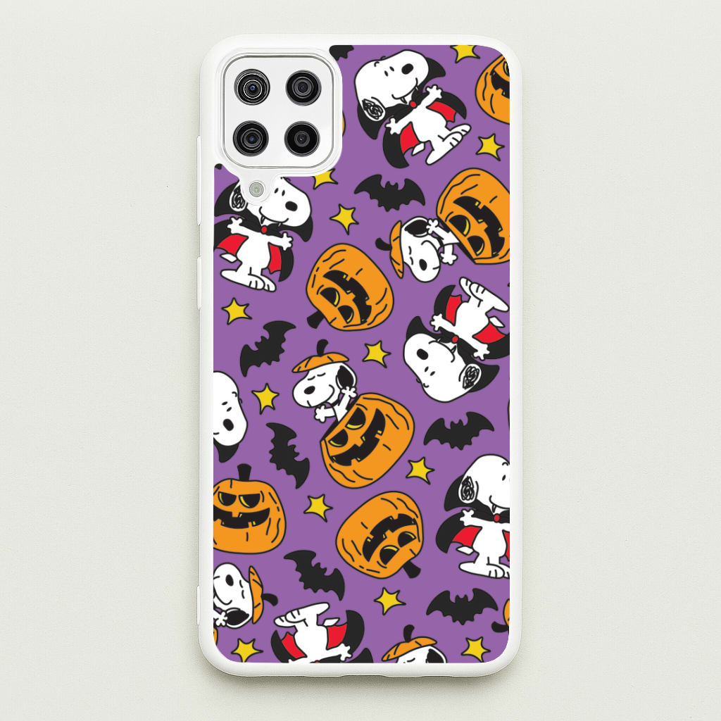 Cartoon Beagle Halloween Pattern Galaxy A12 Case