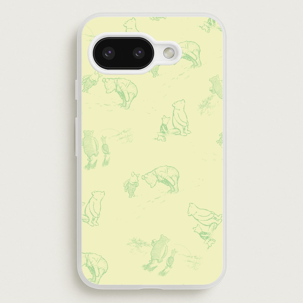 Sketched Winnie Pattern Google Pixel 9a Case