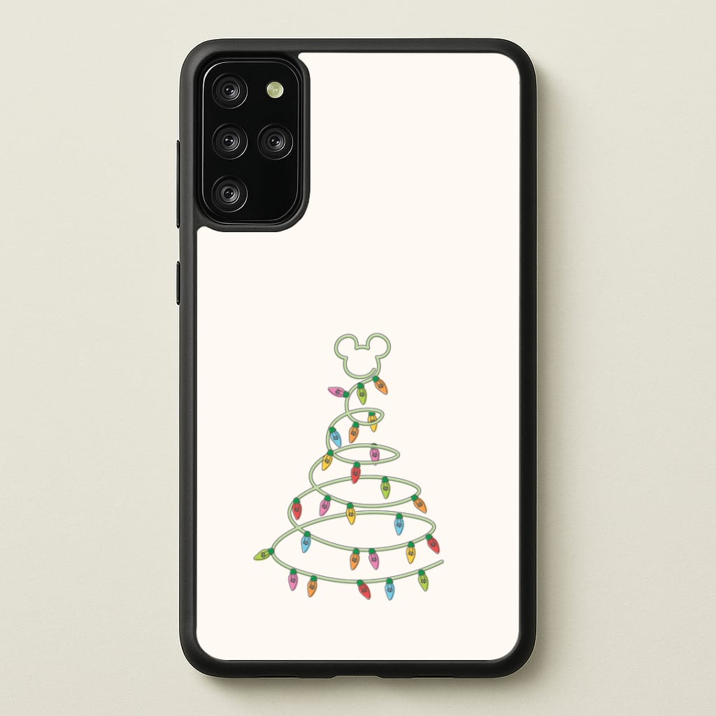 Cartoon Mouse Christmas Tree Lights Galaxy S20 Plus Case