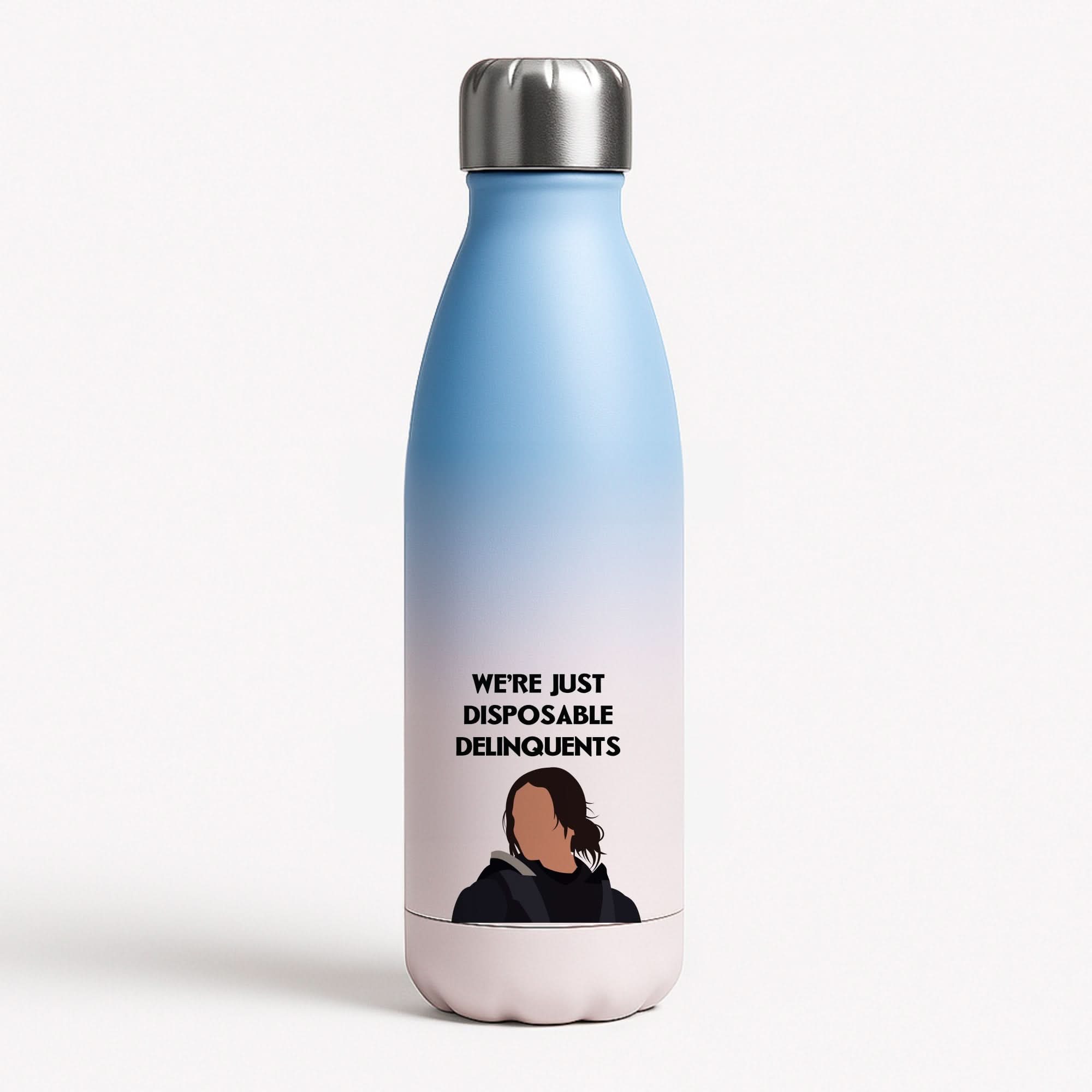 Disposable Delinquents Blue Water Bottle
