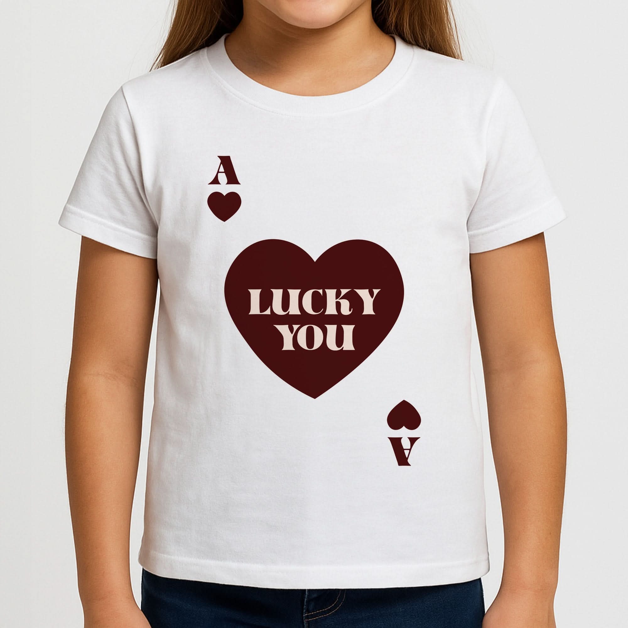 Ace Of Hearts Lucky You Girls T-Shirt