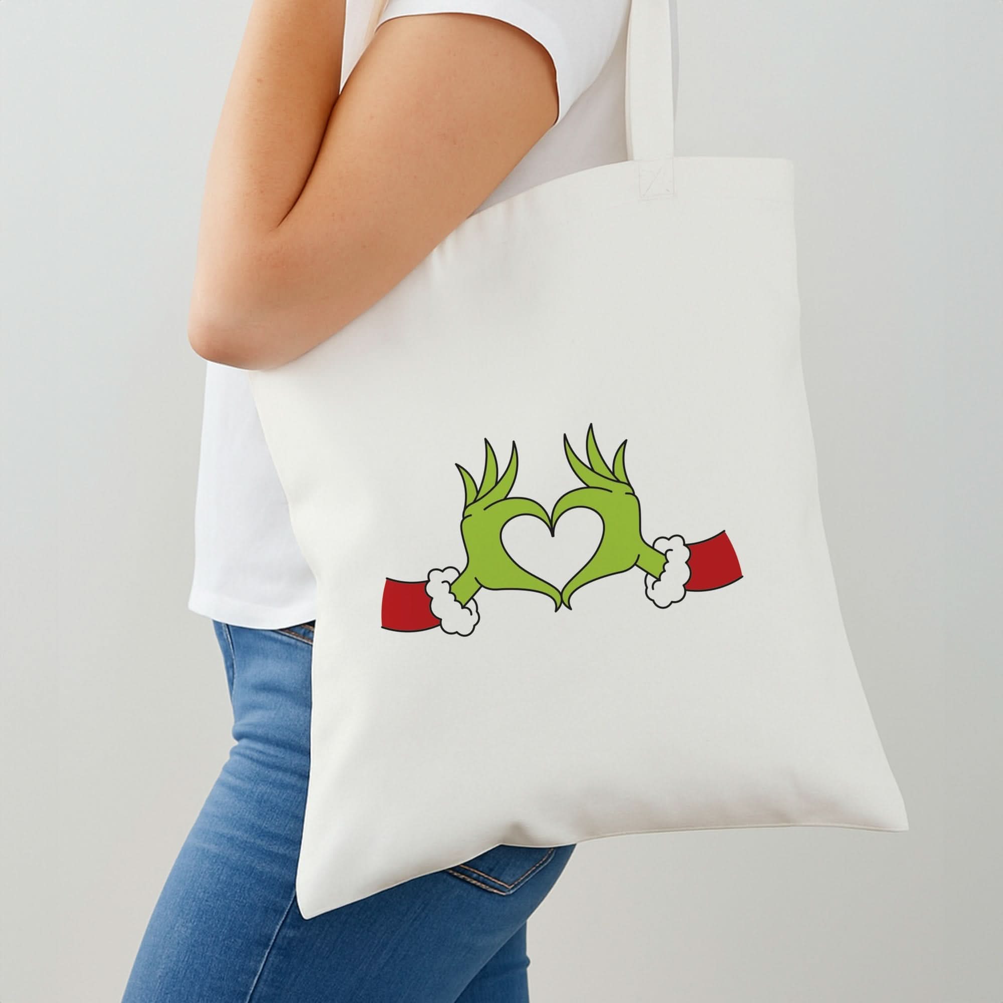 Christmas Green Heart Shoulder Bag