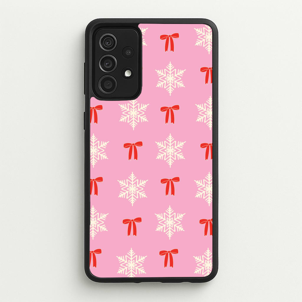 Coquette Bows And Snowflakes Pattern Galaxy A52 / A52s Case