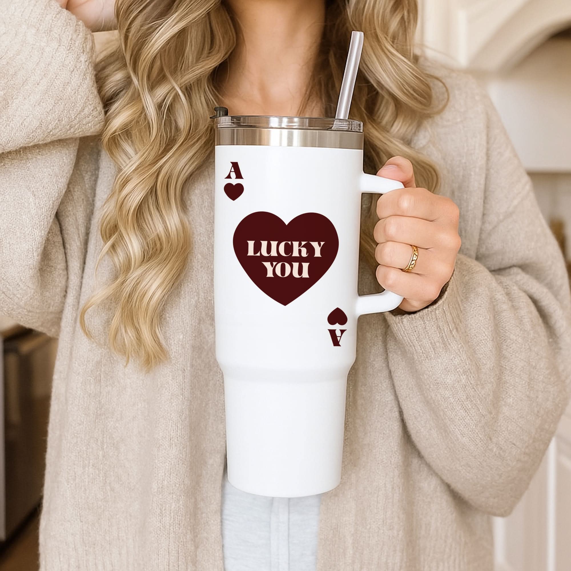 Ace Of Hearts Lucky You Tumbler
