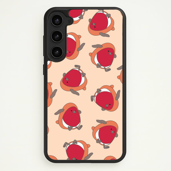 Christmas Robin Plush Pattern Galaxy S23 Plus Case