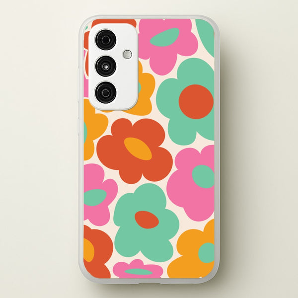 Abstract Trippy Retro Flowers Galaxy A15 Case