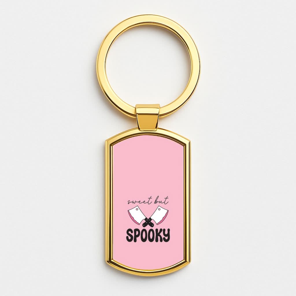 Sweet But Spooky Gold Keyring