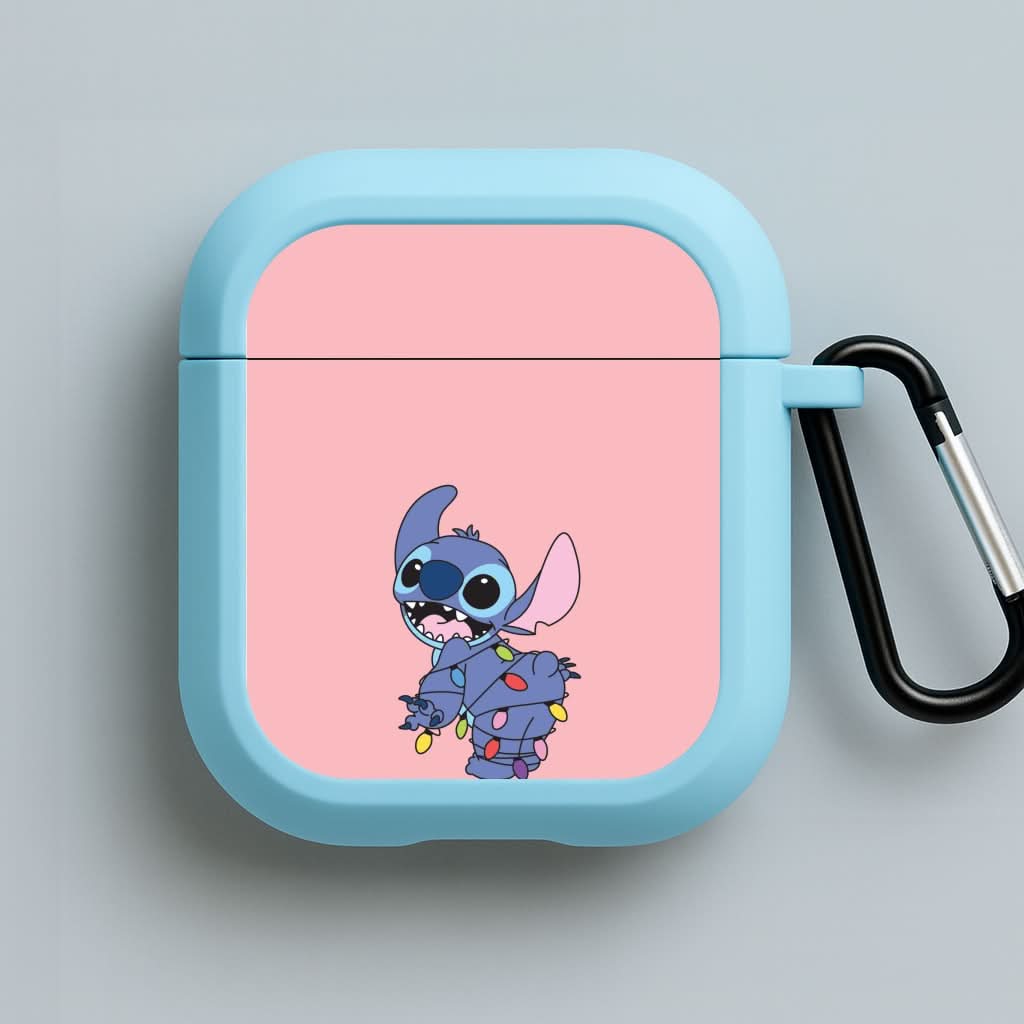 Cute Blue Alien Fairylights Blue AirPods Case