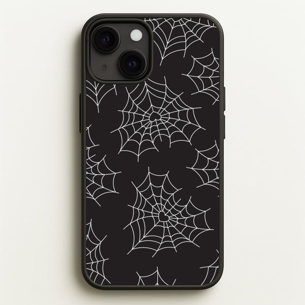 Spiderweb Hearts Pattern iPhone 13 Case