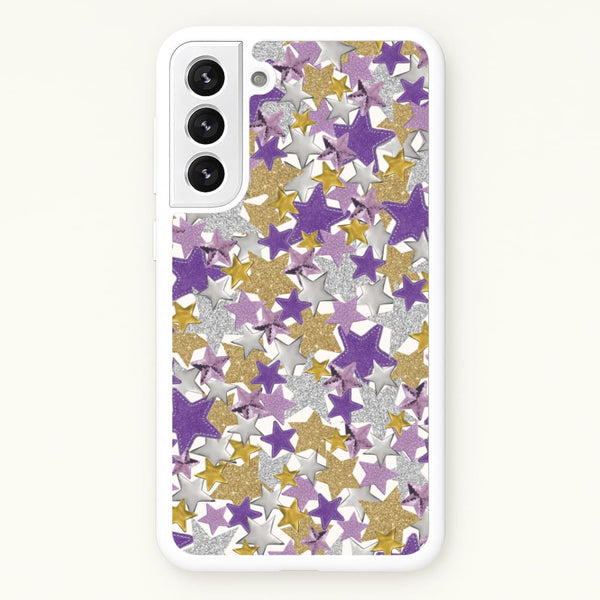 Mauve Stars Collage Galaxy S21FE Case