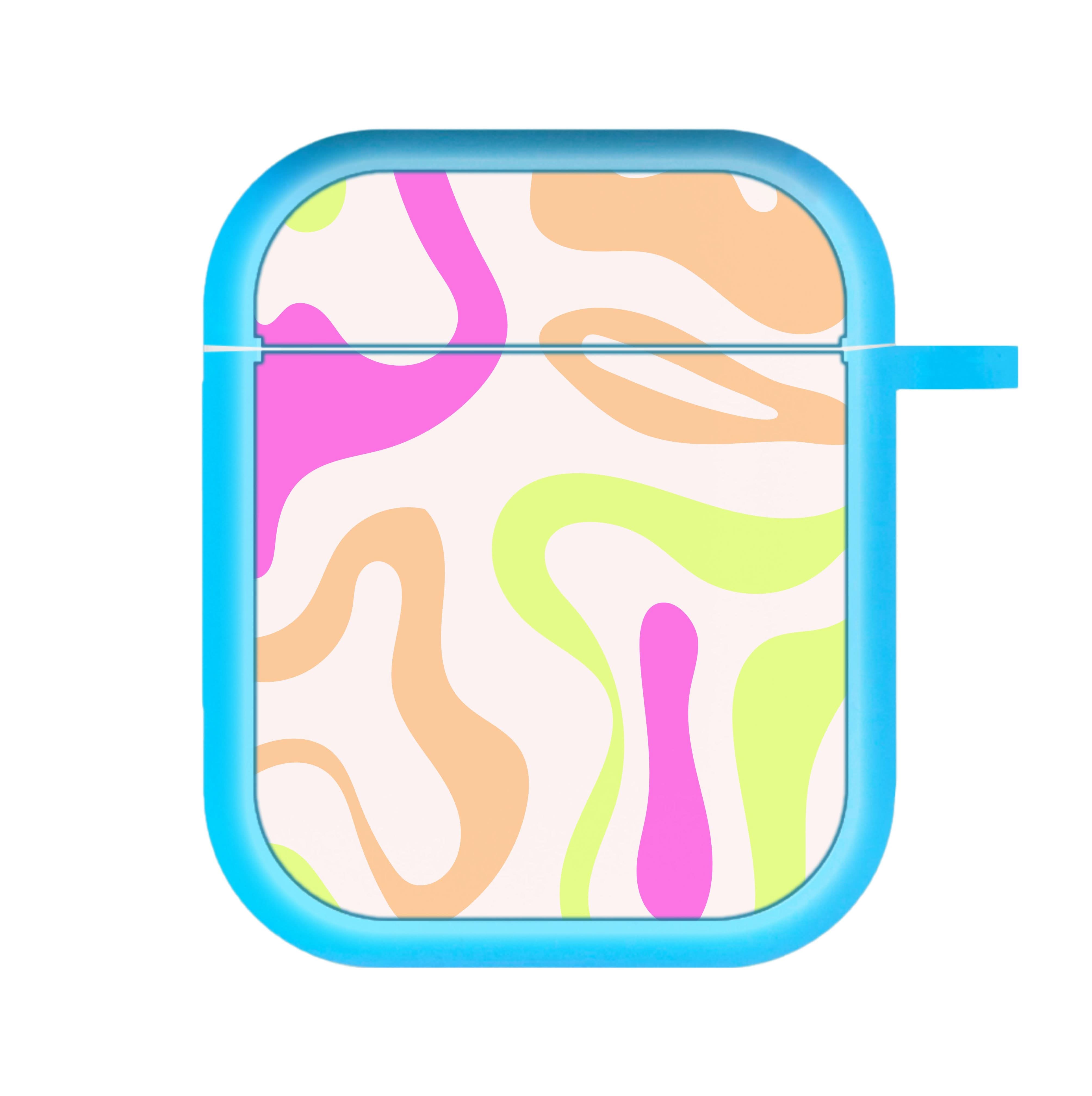 Pastel Shades Psychedelic Pattern AirPods Case