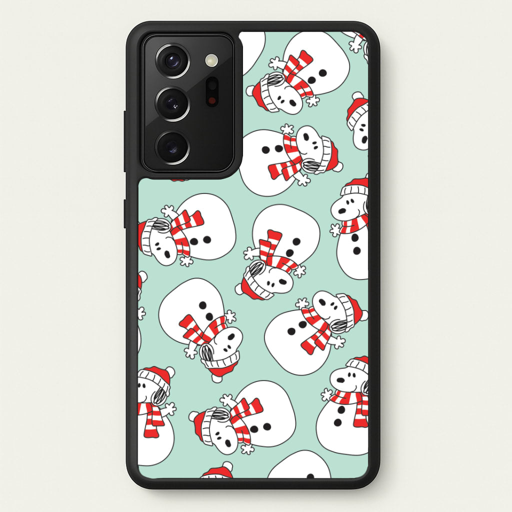 Cartoon Beagle Snowman Pattern Galaxy Note 20 Ultra Case