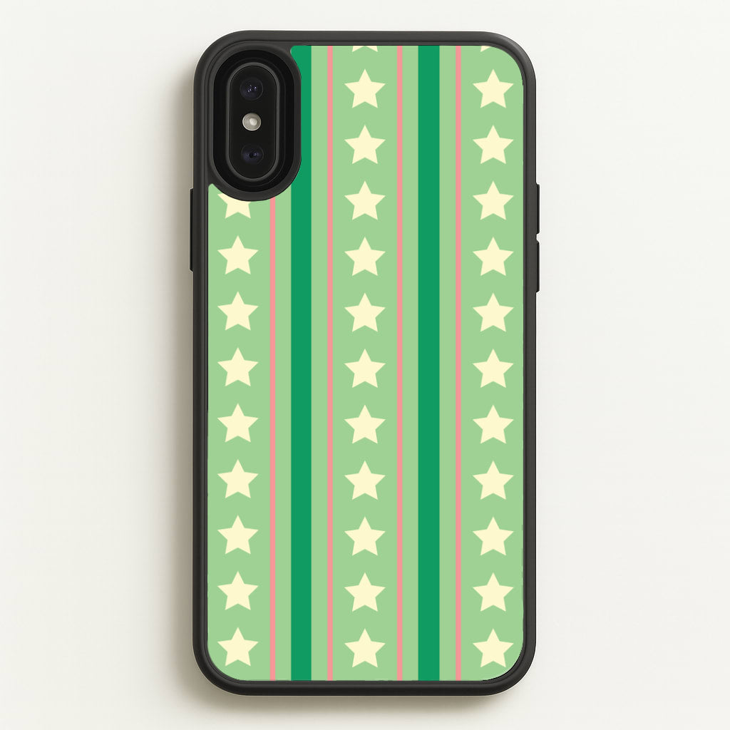 Stars And Stripes Christmas Pattern iPhone XS Max Case