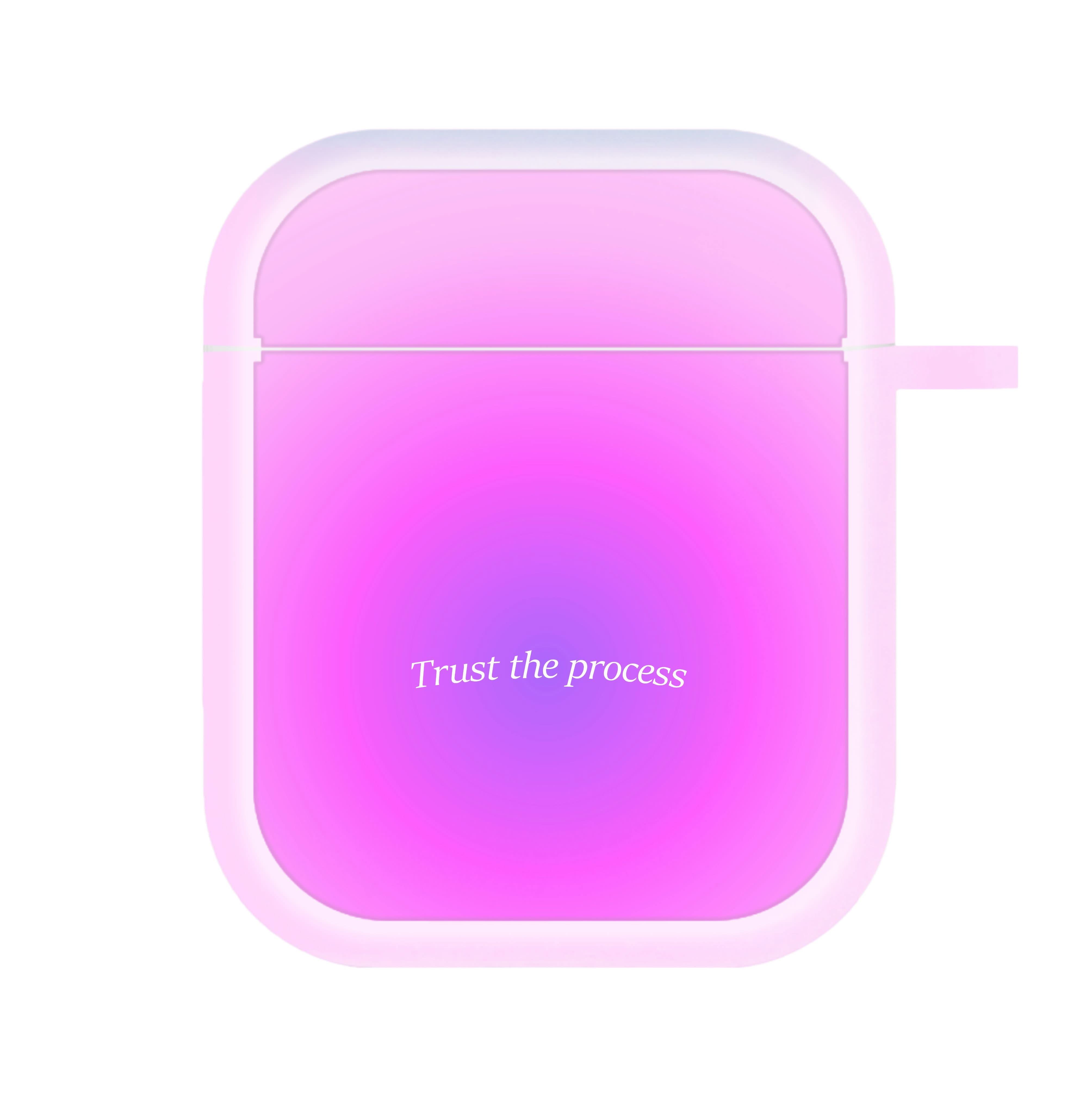 Trust The Process Pink Gradient AirPods Case