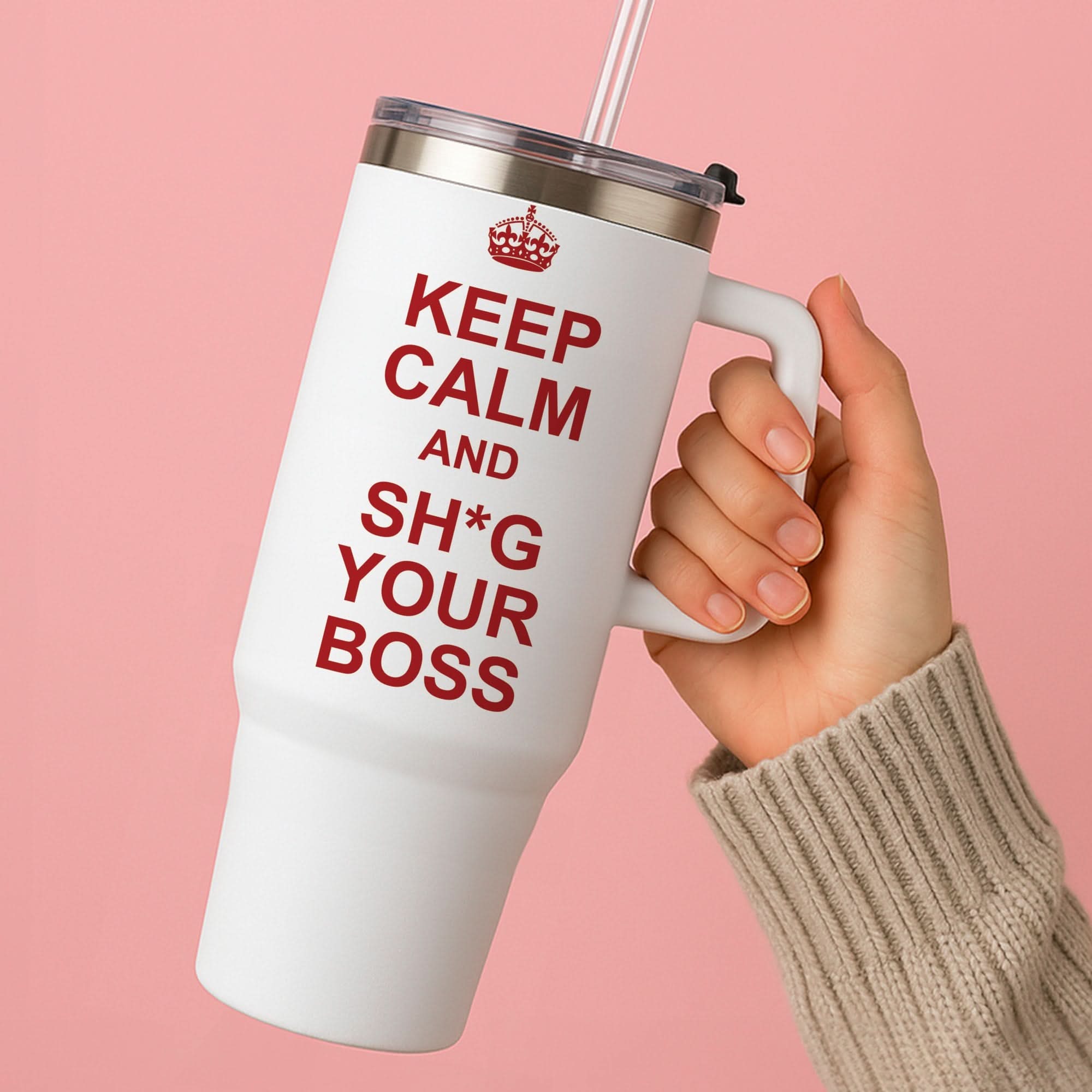 Keep Calm With Your Boss Tumbler