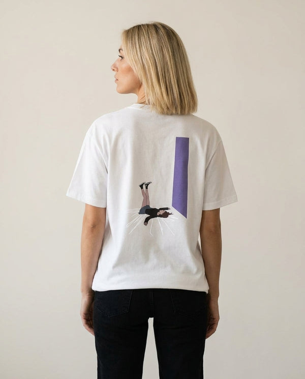 Guts - Olivia T-Shirt — White Back, worn
