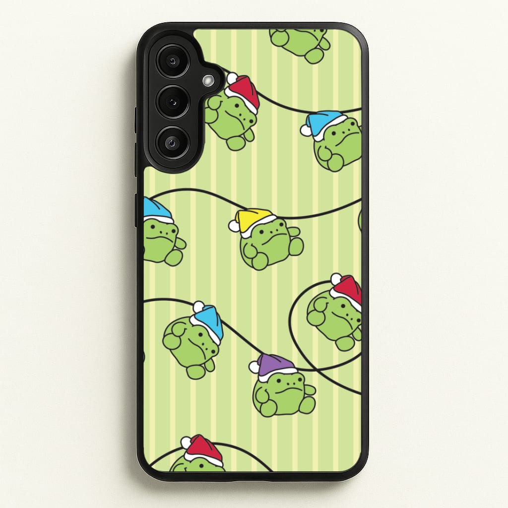 Christmas Frog Plush Fairylights Pattern Galaxy A36 Case