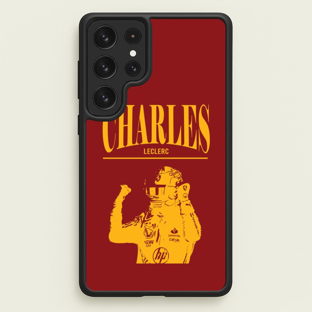 Charles Red And Gold Galaxy S22 Ultra Case