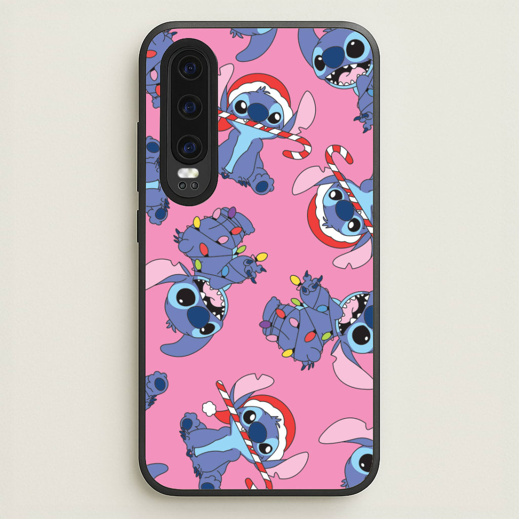 Christmas Cute Blue Alien Pattern Huawei P30 Case