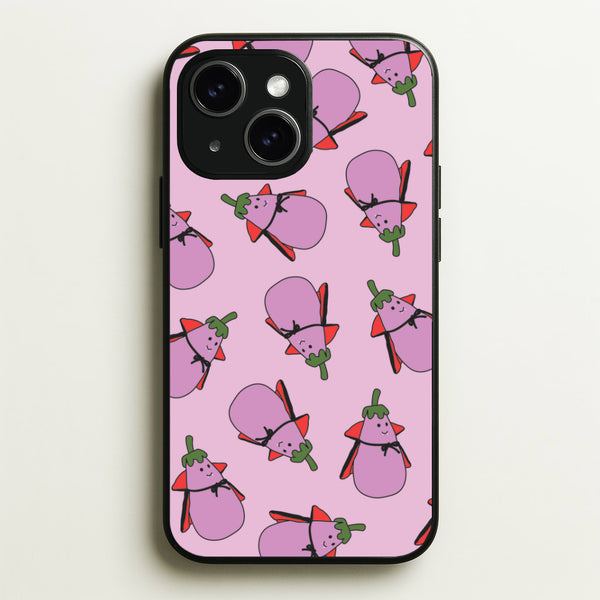 Vampire Vegetable Pattern - Halloween iPhone 15 Plus Case