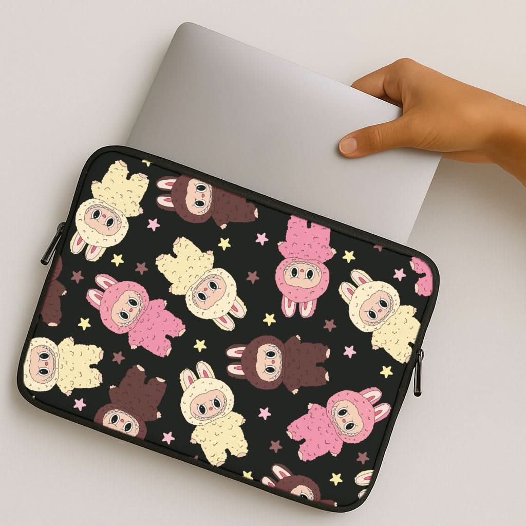 Cute Monsters And Stars Pattern MacBook Cover