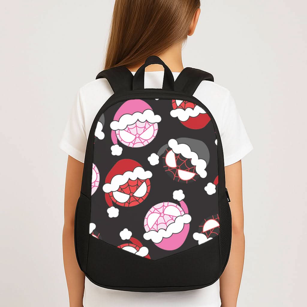Spider Heroes Christmas Pattern School Bag