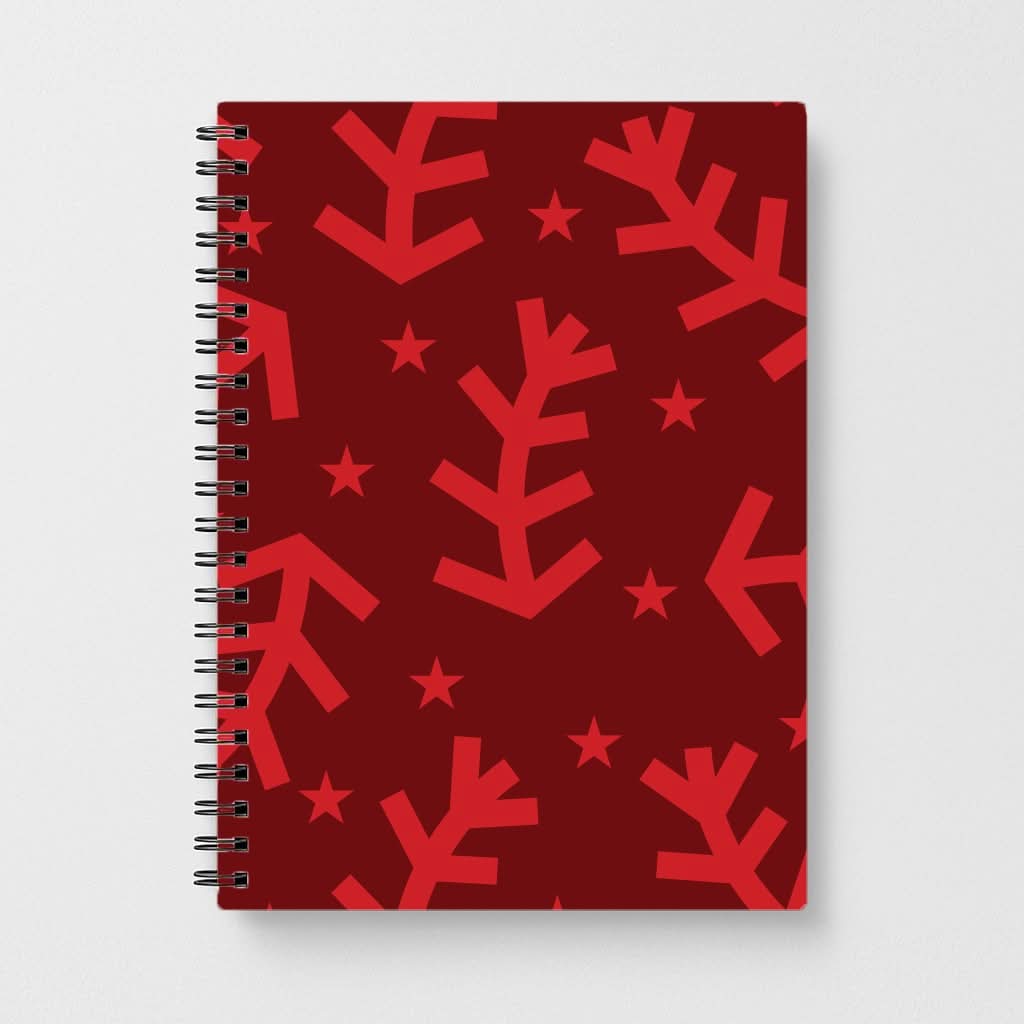 Abstract Ferns And Snowflakes Pattern Notebook