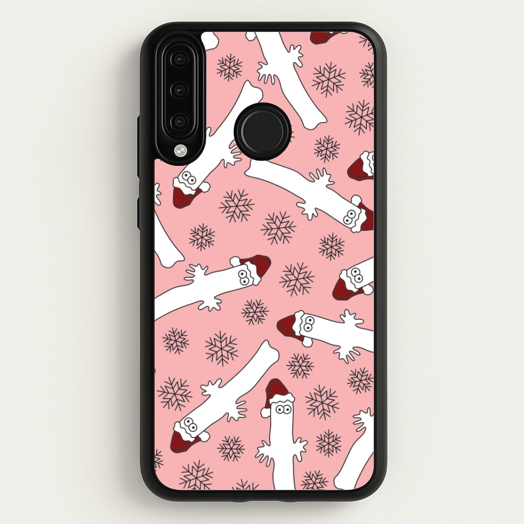 Wiggly Moom Xmas Hat Pattern Huawei P30 Lite Case
