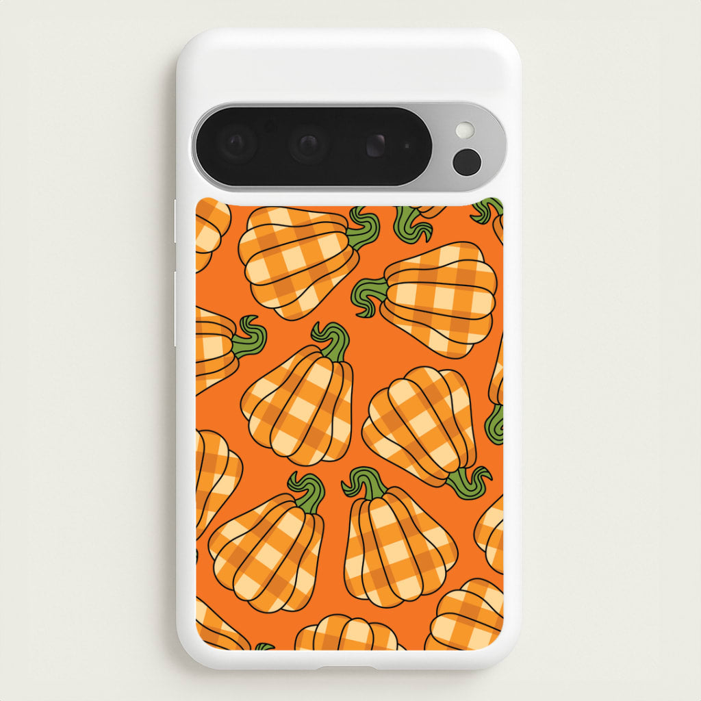 Tartan Pumpkins Pattern Google Pixel 9 Pro XL Case
