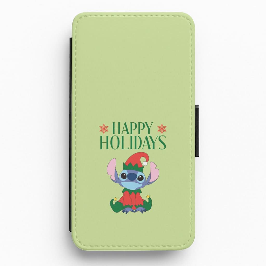 Cute Blue Alien Elf Flip / Wallet Phone Case