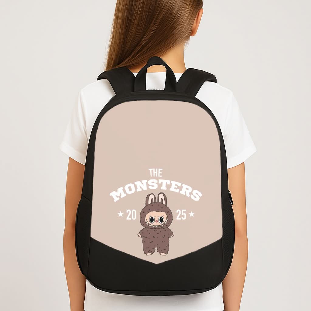 Cute Monster 2025 Biege School Bag