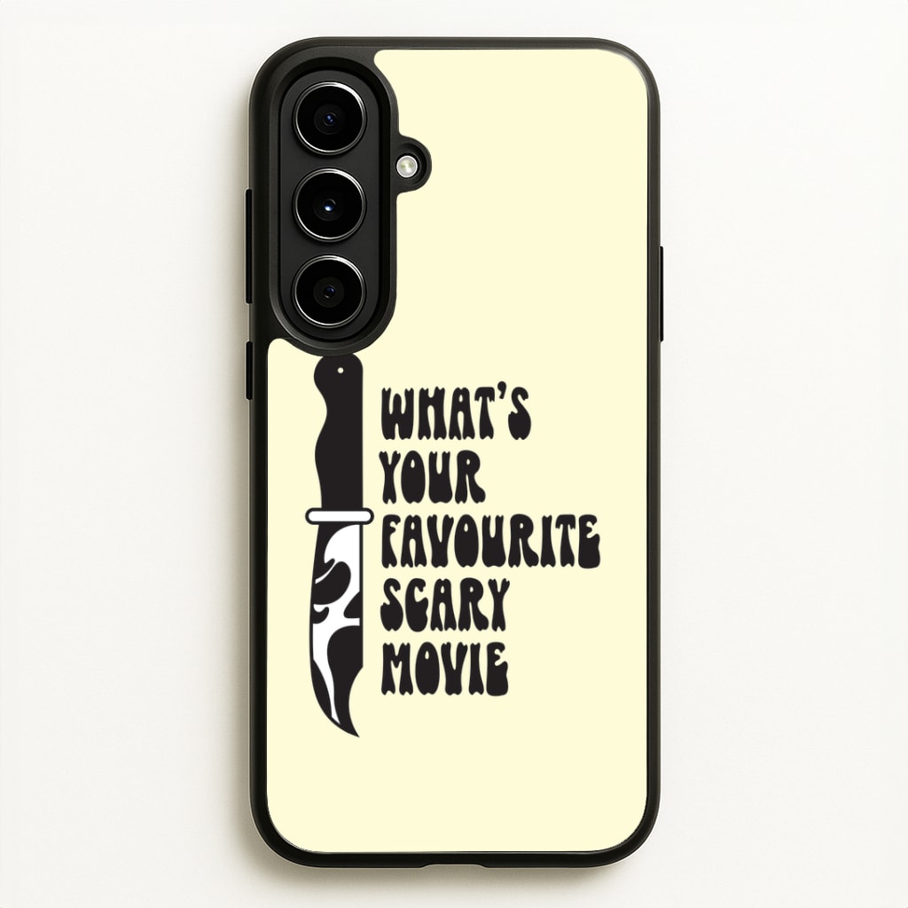 What's Your Favourite Scary Movie Trippy Galaxy A56 Case