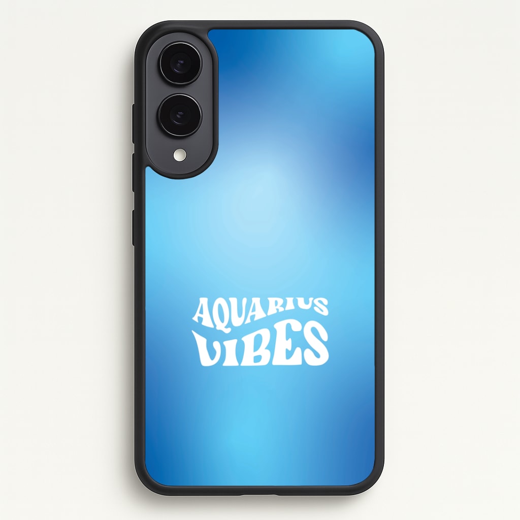 Aquarius Vibes Gradient Zodiac Galaxy S25 Edge Case