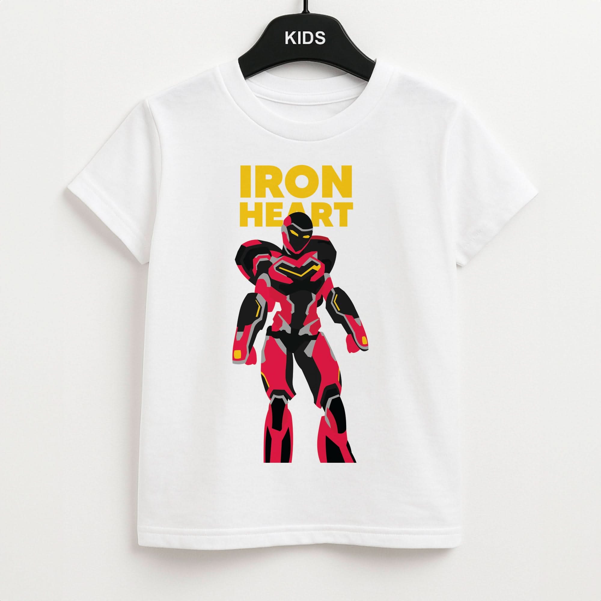 Metal Heart Hero Standing Kids Unisex T-Shirt