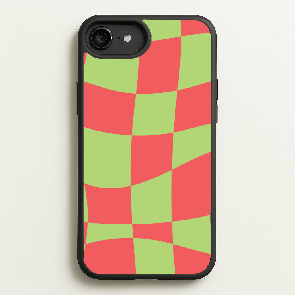 Abstract Red And Green Christmas Pattern iPhone 6 Plus / 7 Plus / 8 Plus Case