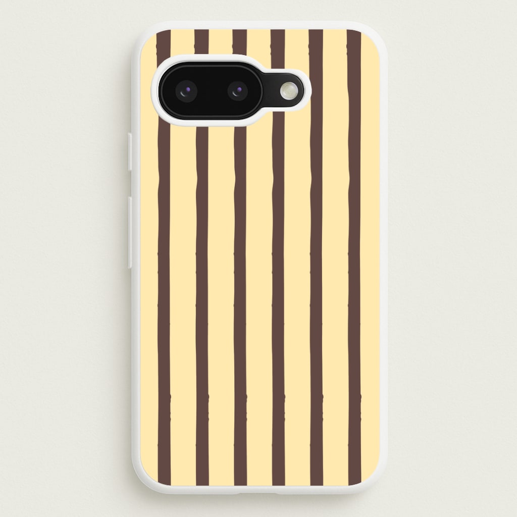 Vanilla & Chocolate Stripes Google Pixel 9a Case