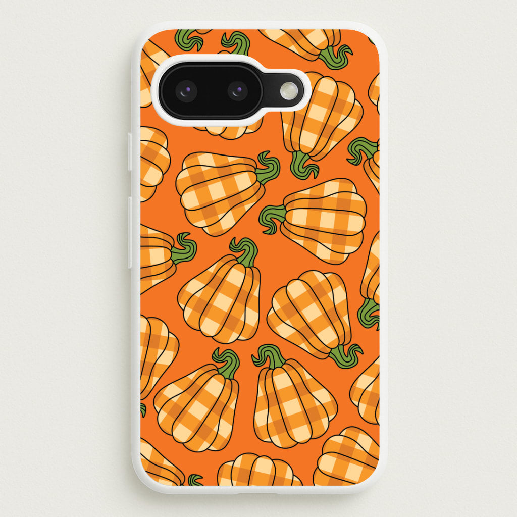 Tartan Pumpkins Pattern Google Pixel 9a Case