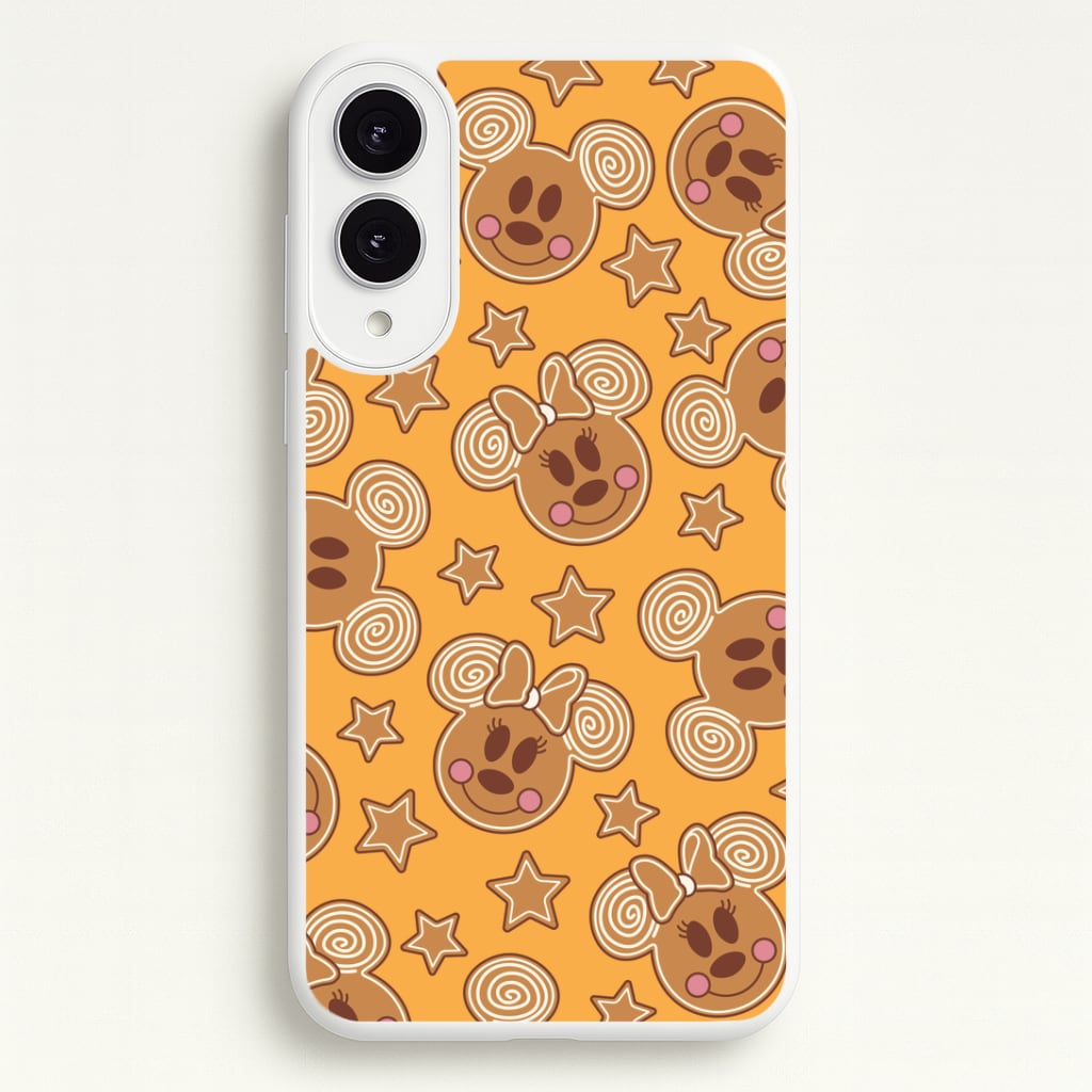 Cartoon Mouse Gingerbread Pattern Galaxy S25 Edge Case