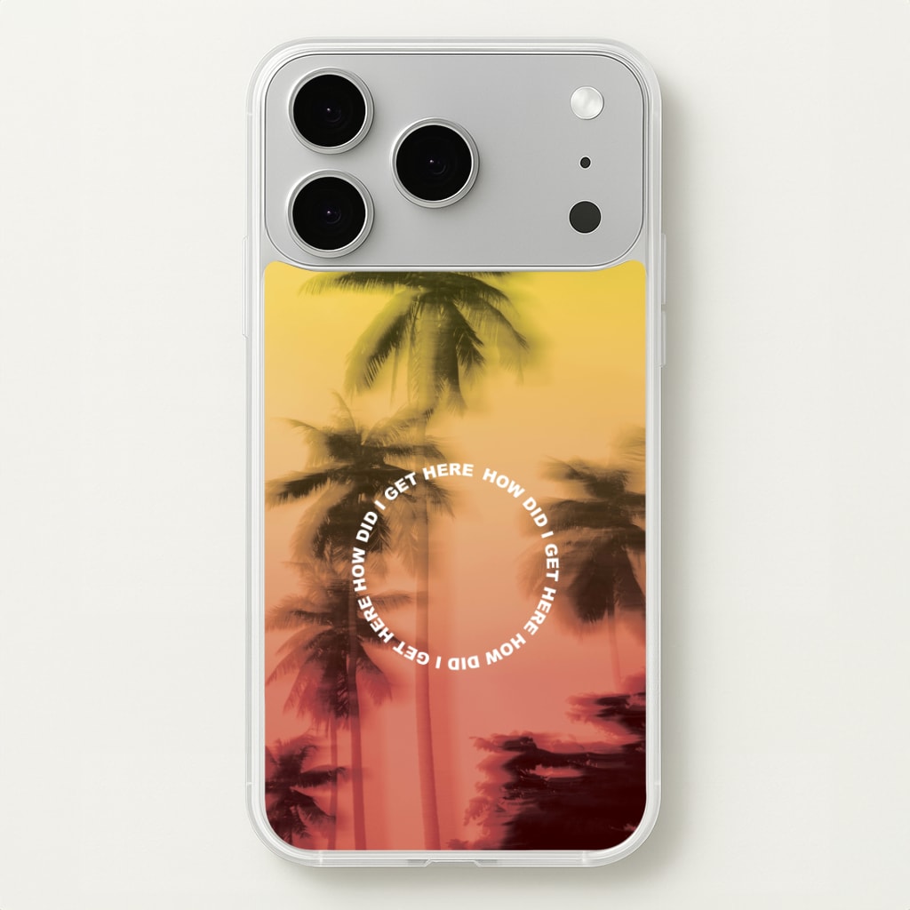 Palm Trees Circle iPhone 17 Pro Case