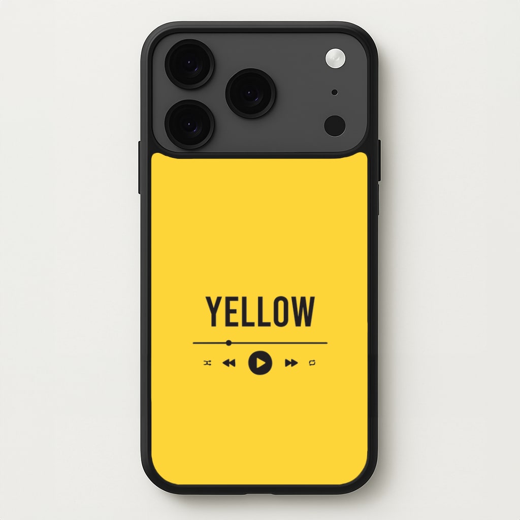 Yellow Music Player iPhone 17 Pro Case