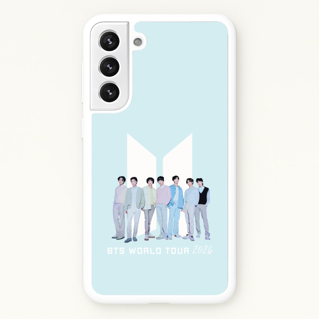 K-Pop Band Tour Pastel Blue Galaxy S22 Plus Case