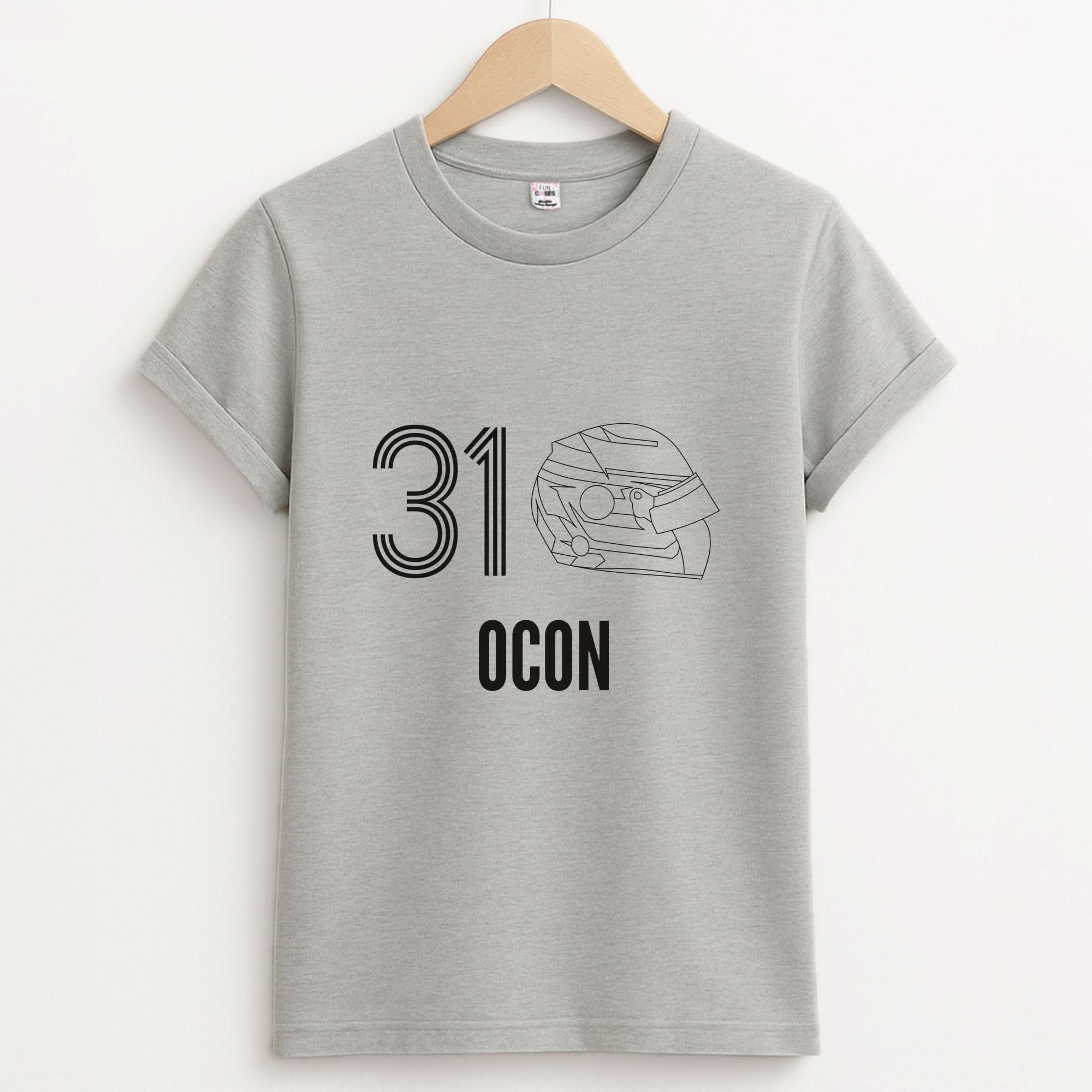 Ocon Helmet 2026 Unisex Grey T-Shirt