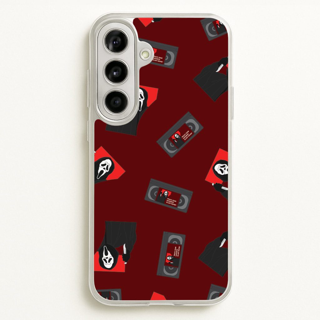 VHS & Ghostface Pattern Galaxy A56 Case