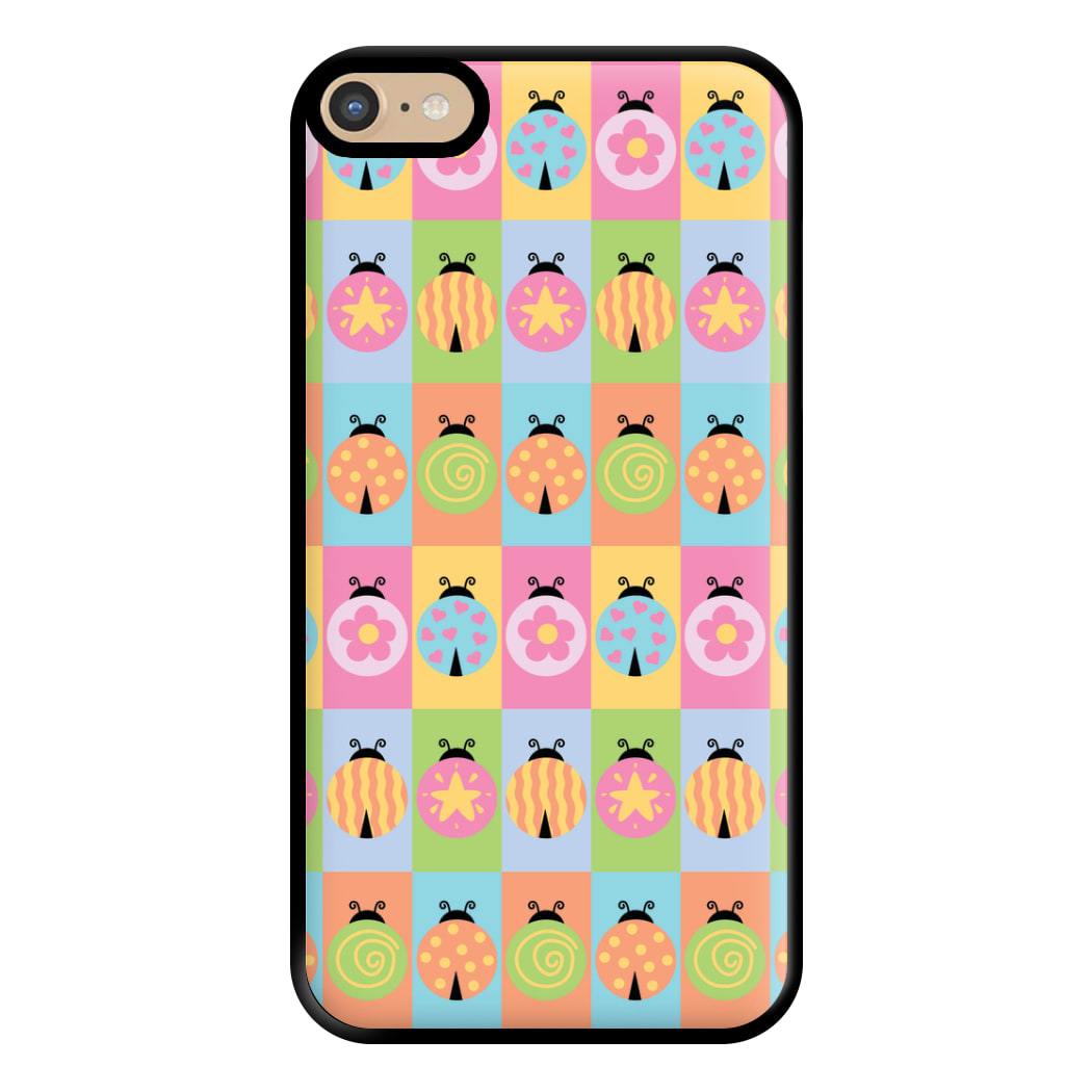Cartoon Ladybugs Colourful Pattern iPhone 6 Plus / 7 Plus / 8 Plus Case
