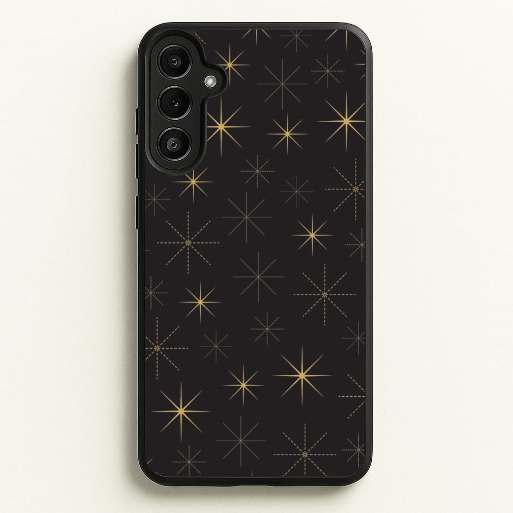 Christmas Gold Stars Pattern Galaxy A34 Case