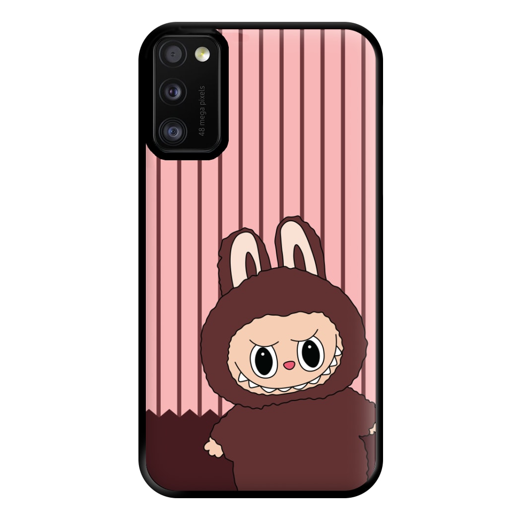 Stripey Cute Brown Monster Galaxy A41 Case