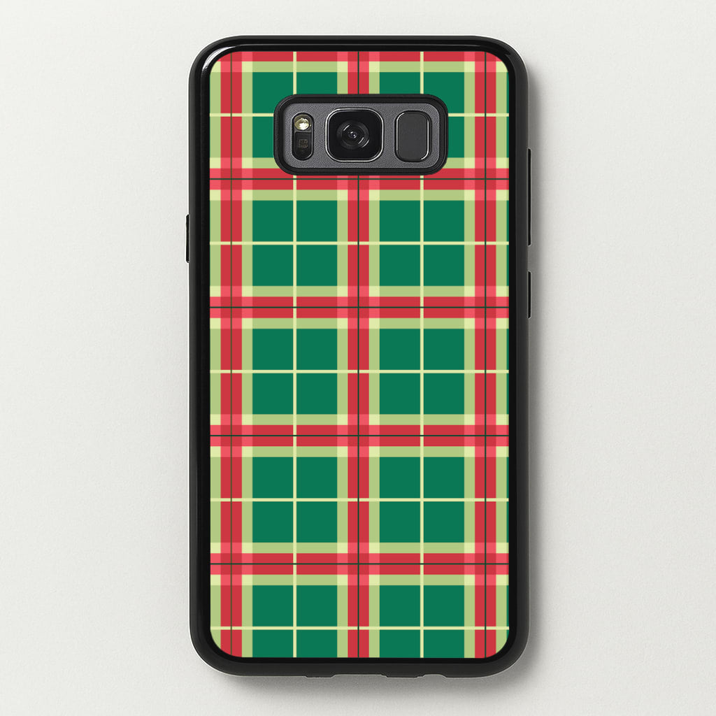 Red And Green Tartan II Christmas Pattern Galaxy S8 Plus Case