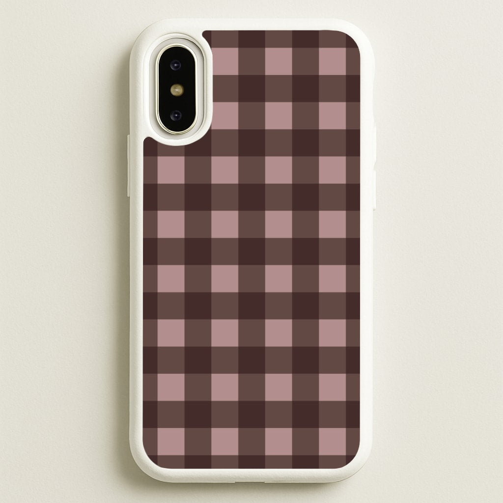 Chocolate Gingham iPhone X / XS Case